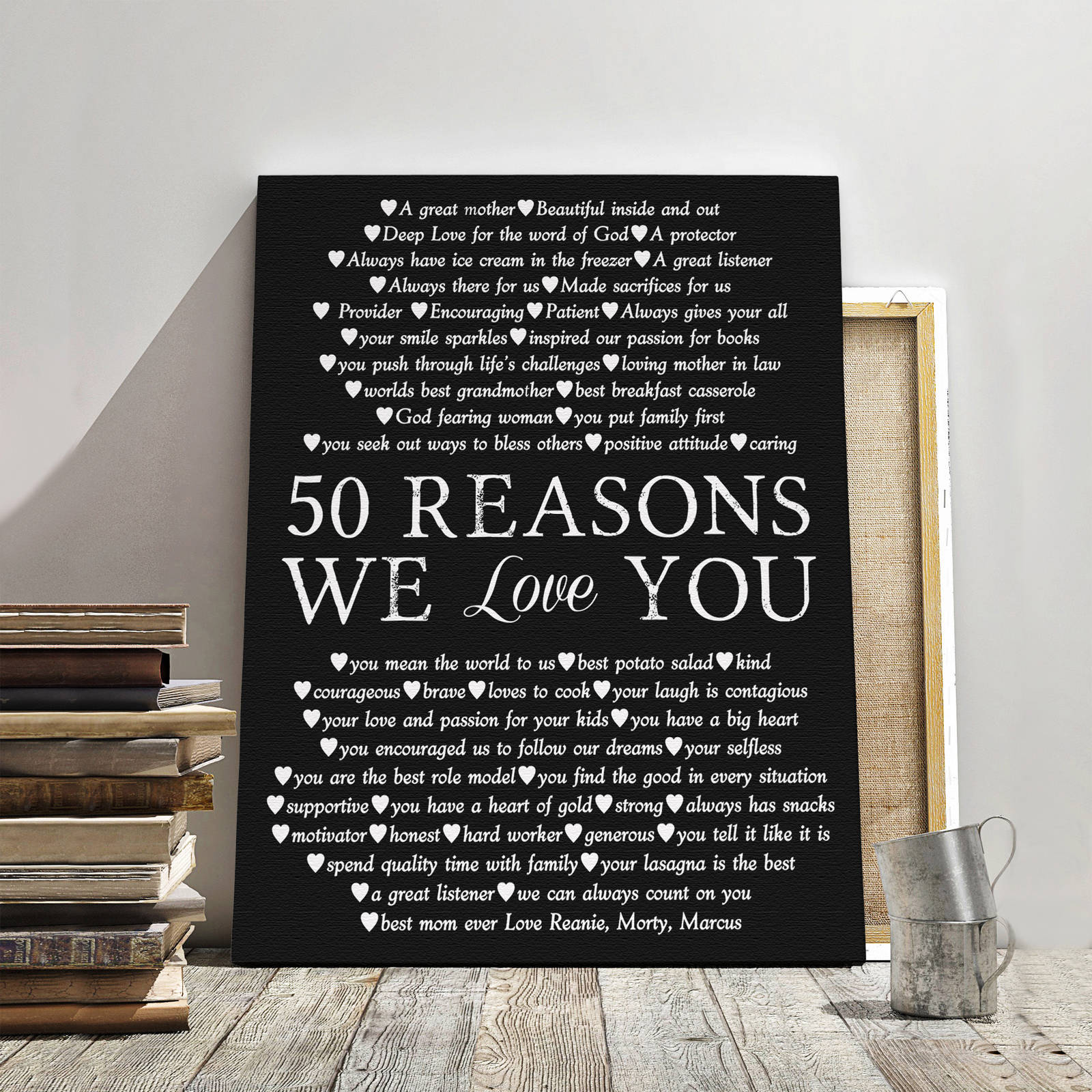 50 Reasons We Love You Photo Canvas, Personalized 50th Birthday Gift For  Grandma, Gifts For 50th Birthday Woman - Best Personalized Gifts For  Everyone