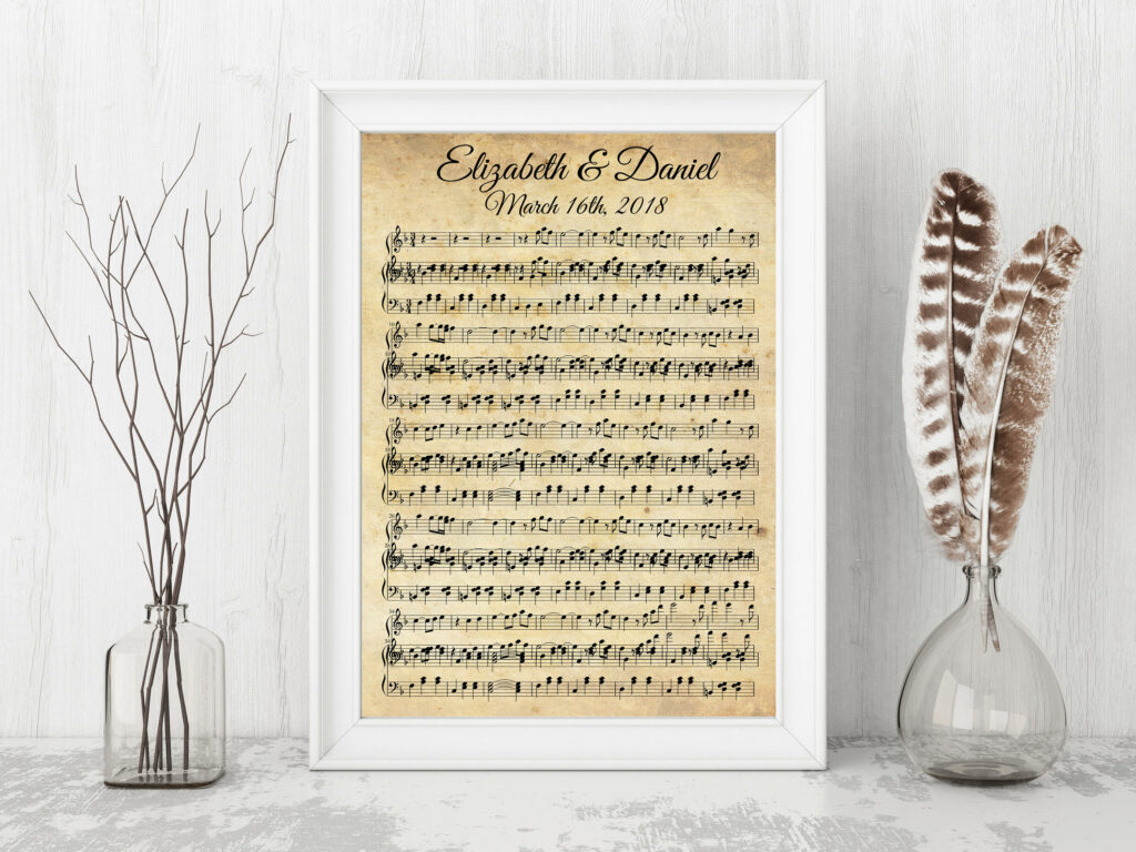 Song Music Sheet Print, Lyrics song sheet canvas, music sheet art, wall art sheet, Music Wall