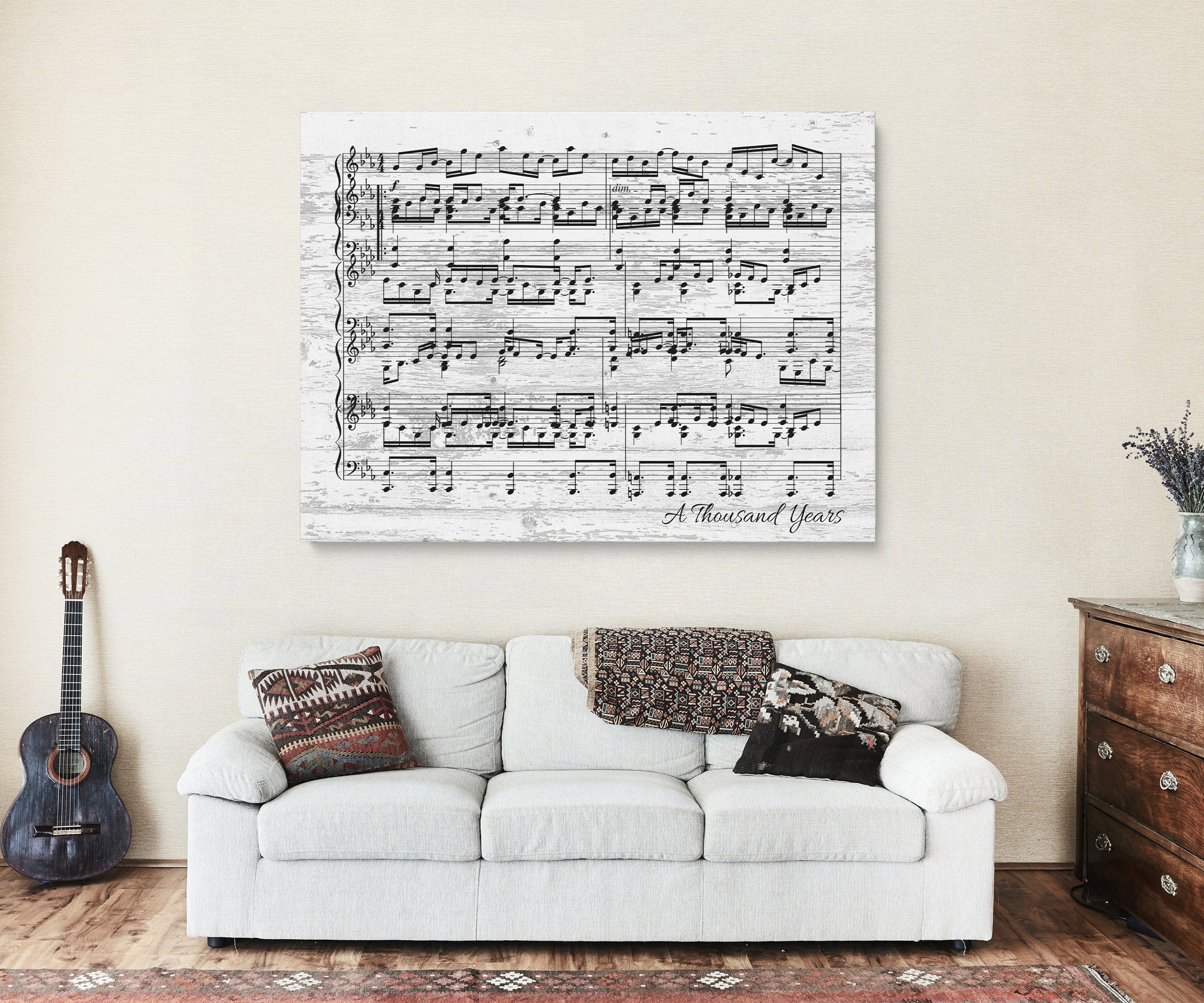 Unique First Anniversary Gifts for Husband, Your Authentic First Dance  Sheet Music, Canvas Print 1st Anniversary Gifts, Song Notes Print - OC  Canvas