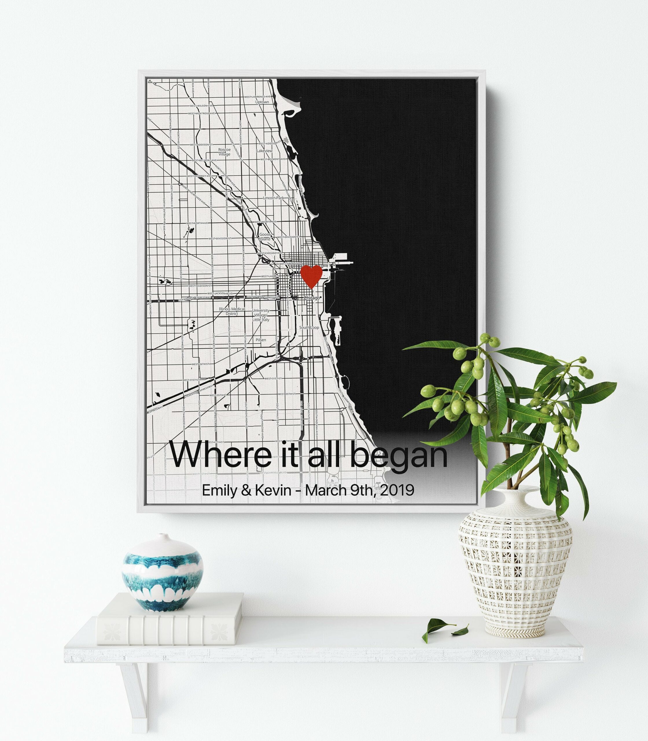 Personalized Wedding Gifts for Couple, Wedding Location Map Print, Married  Map Print